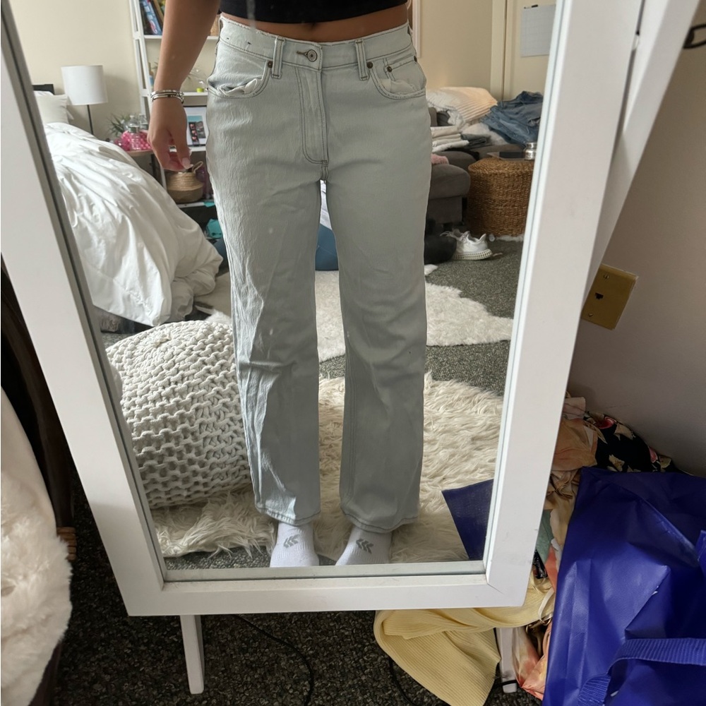 Abercrombie Curve Love baggy mid rise 6s